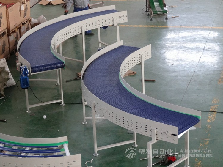 塑料網帶轉彎輸送機 塑料網帶轉彎輸送機